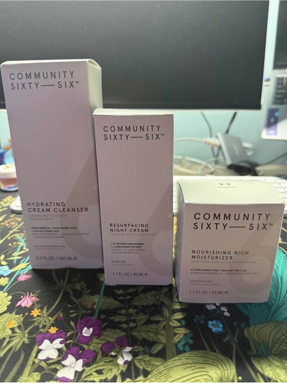 Community Sixty-Six Skincare Set - Pale Lavender Packaging